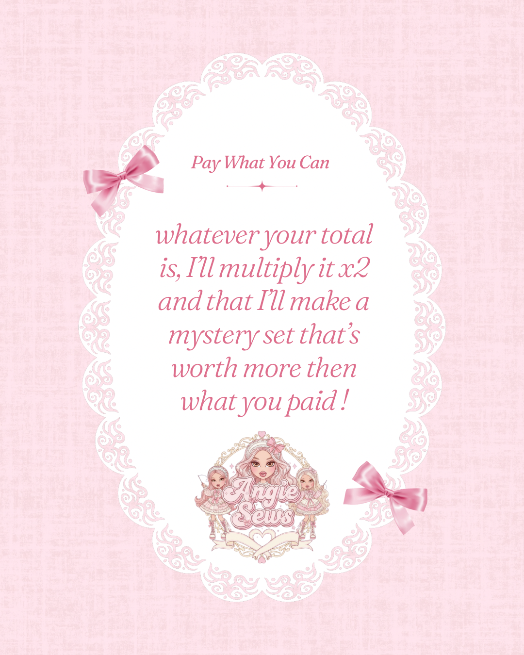 Pay What You Can *read description*